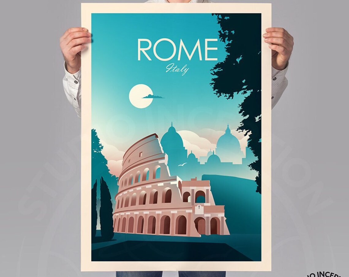 Rome Italy Travel Poster, Europe Wall Art - Image 2
