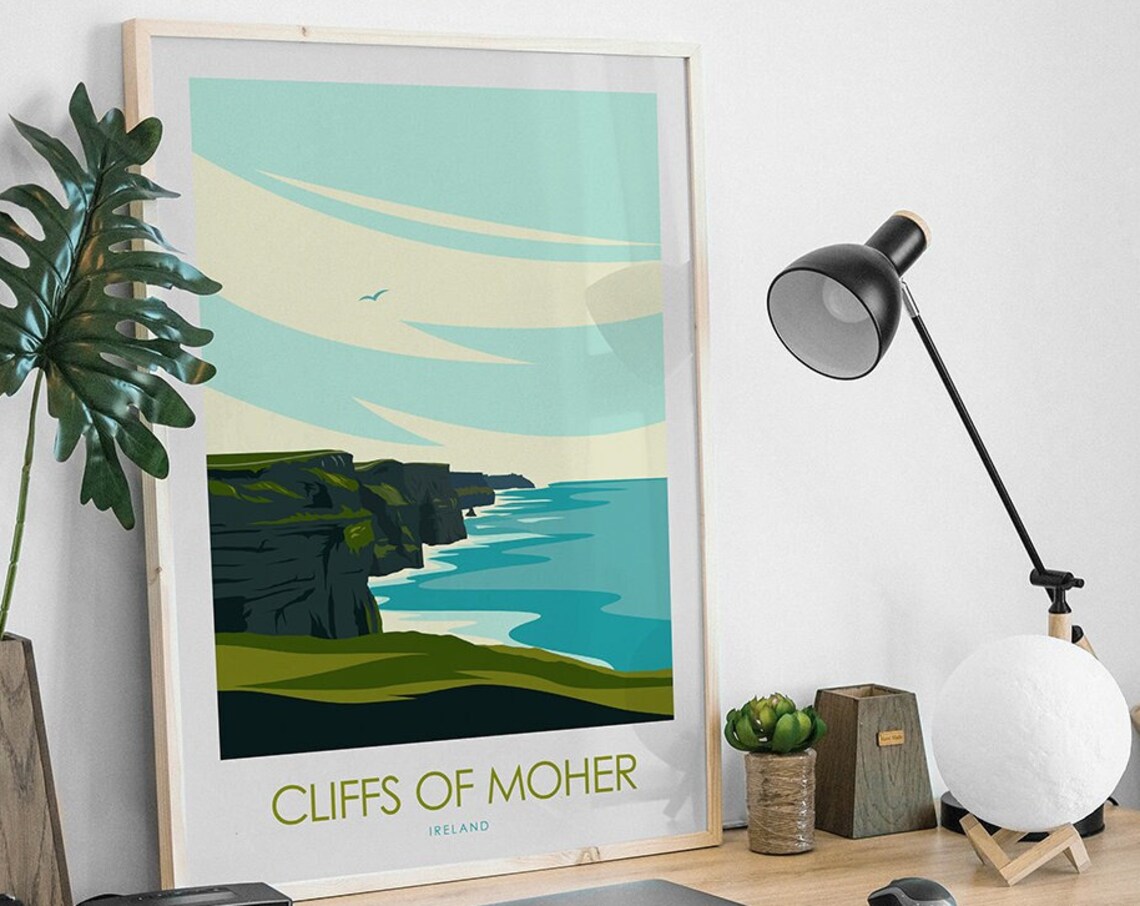 Cliffs Of Moher Travel Poster, Travel Print Art - Image 3