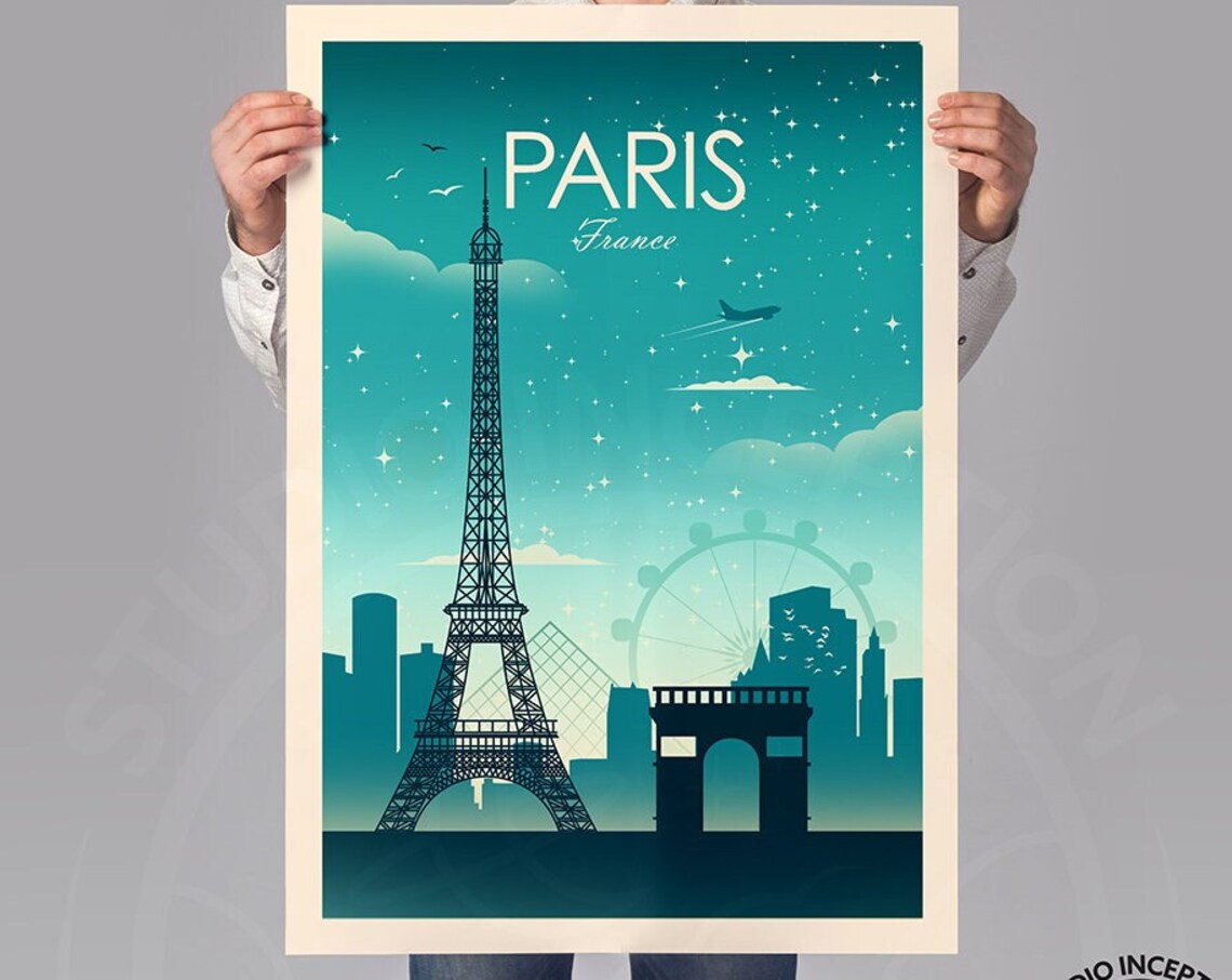 Paris France Eiffel Tower Travel Gift Poster - Image 2