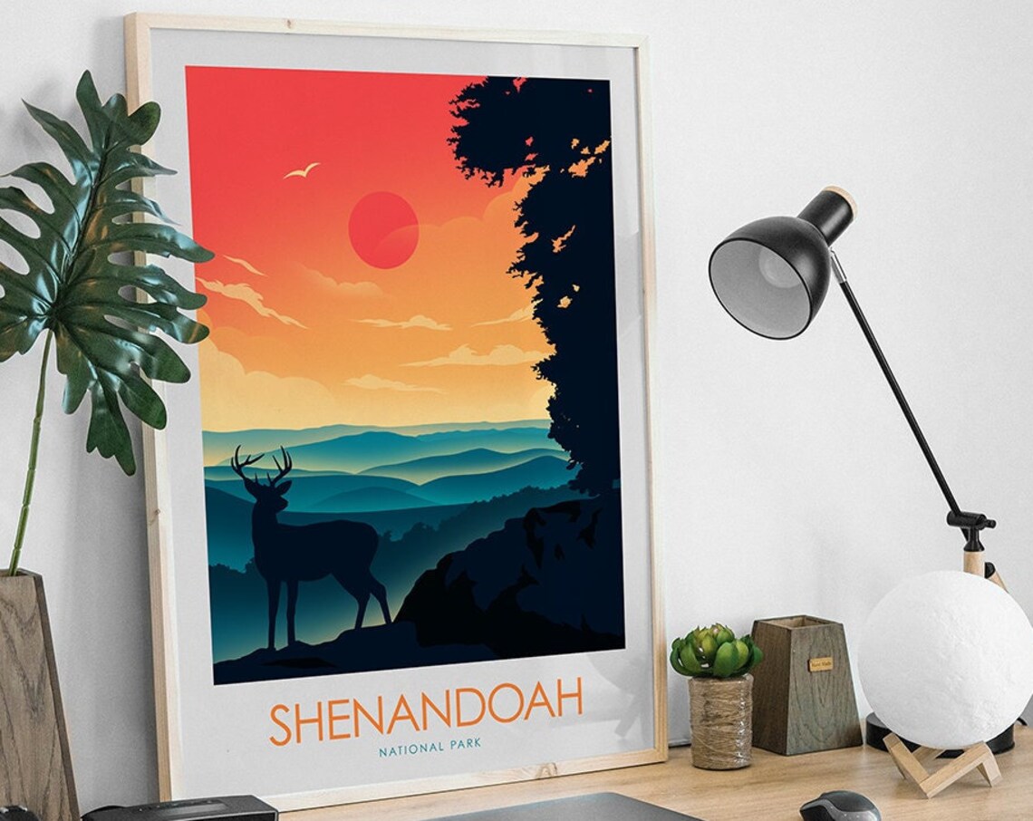Shenandoah National Park Vintage Travel Poster, Virginia - Image 3