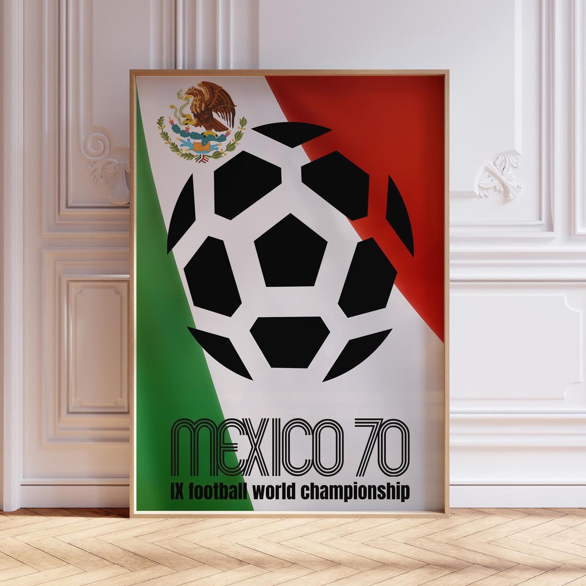 World Cup 1970 Print World Cup Poster Football Poster Mexico Poster Sports Wall Art Vintage World Cup Football Print Soccer Print