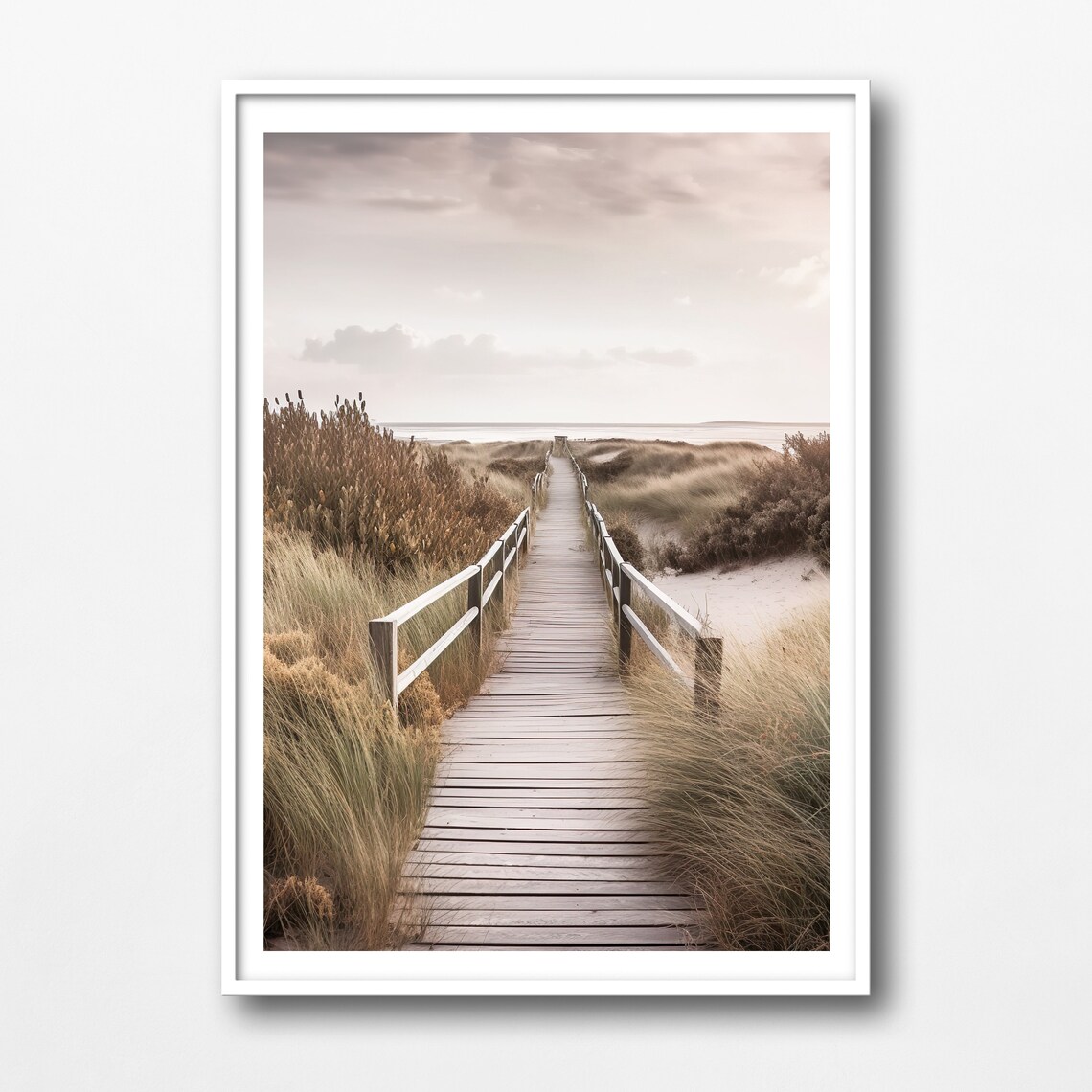 Artful Beach Coastal Landscape Wall Art Print