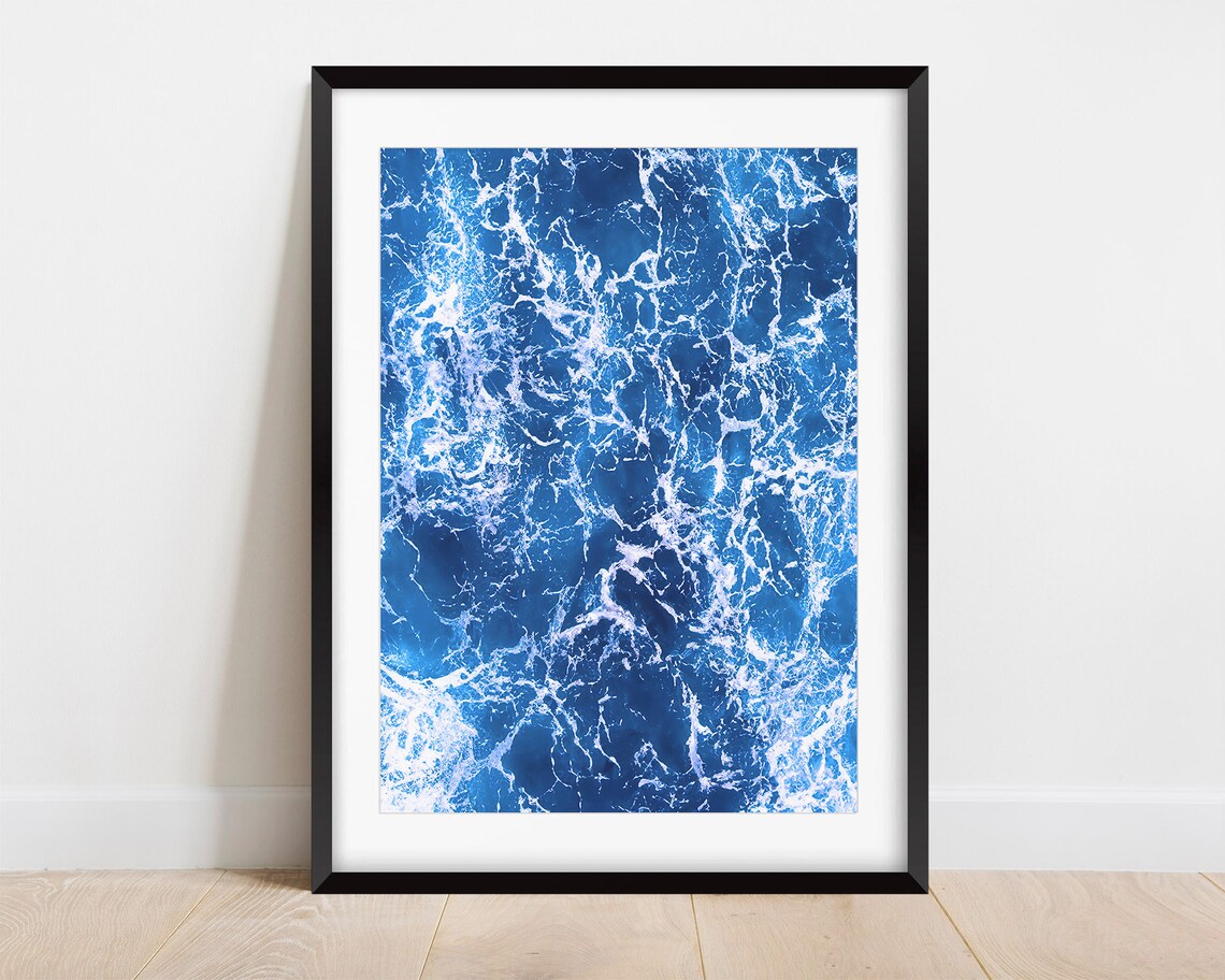 Ocean Nature Print, Modern Coastal Beach Poster - Image 3