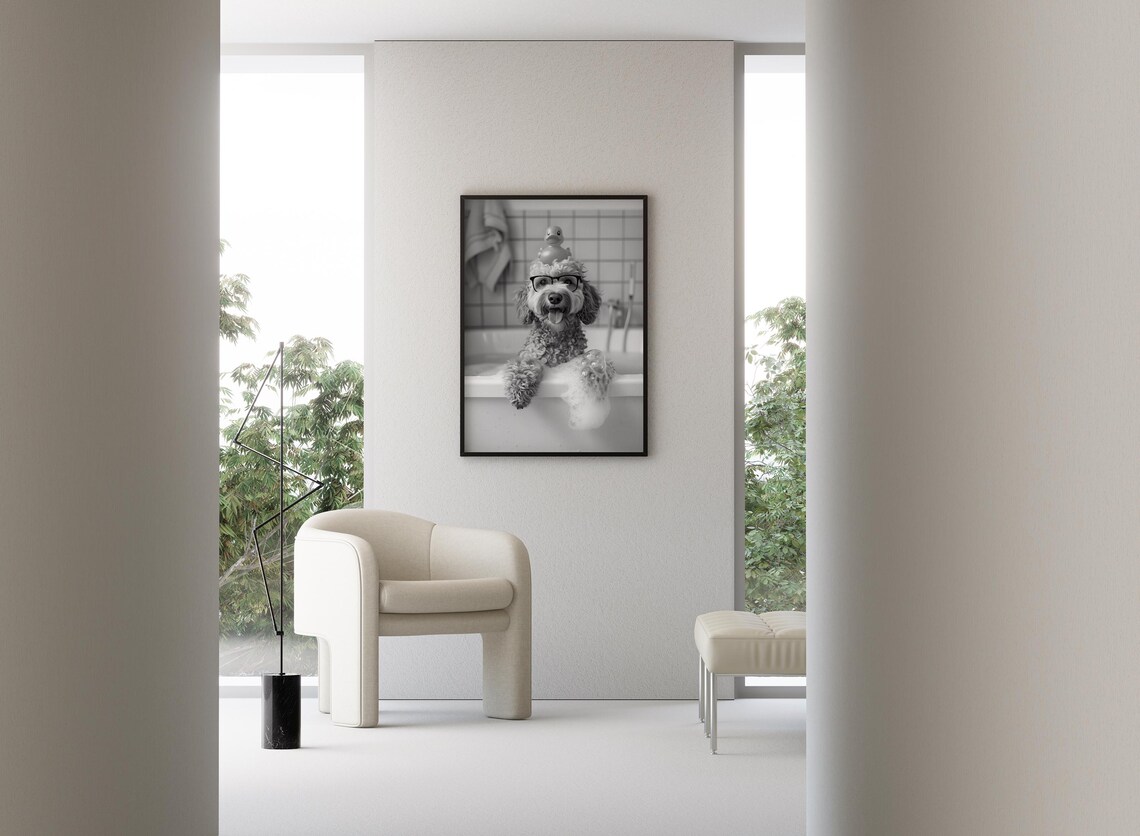 Goldendoodle Bath Wall Art, Funny Bathroom Decor - Image 3