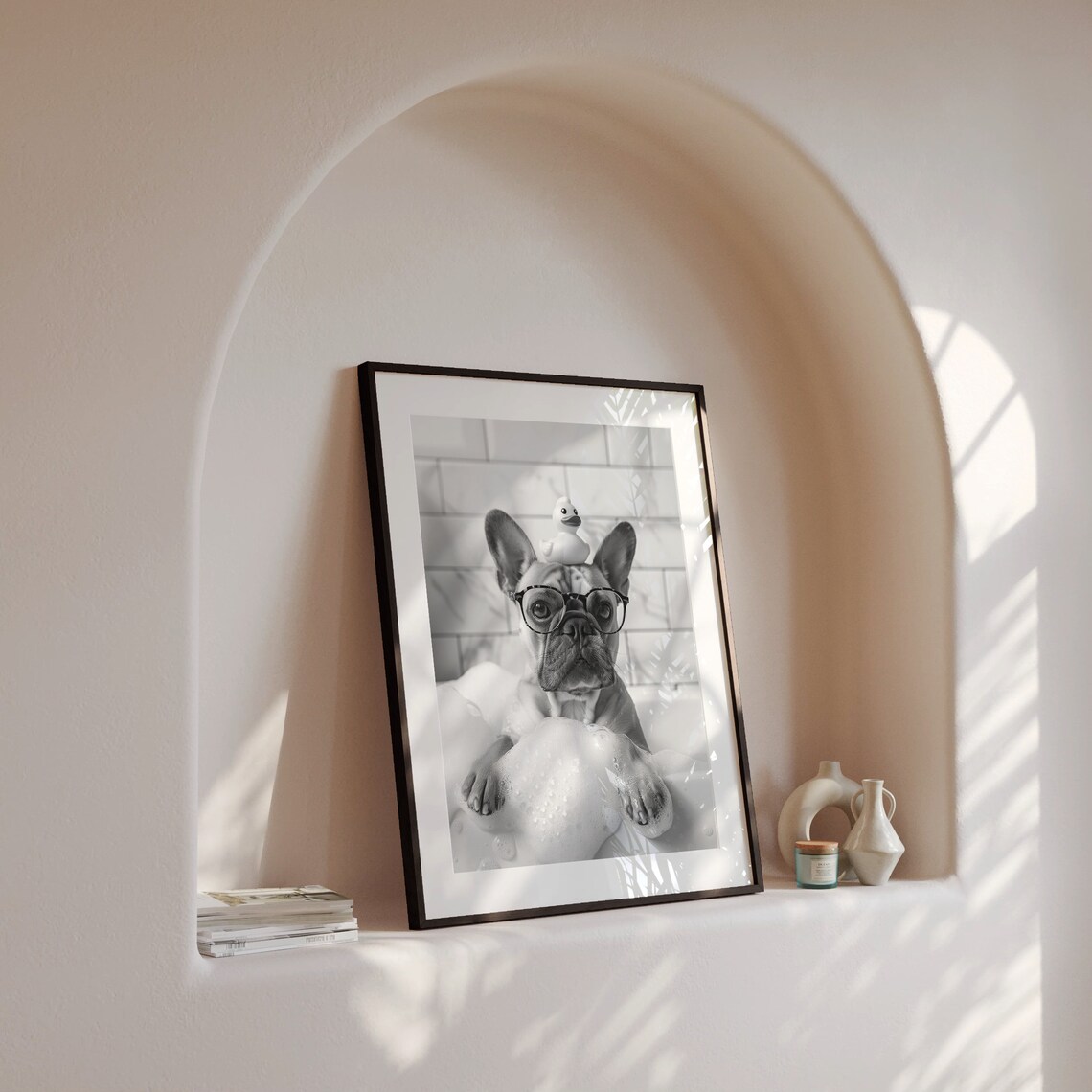Frenchie Bath Dog and Rubber Duck Poster - Image 4