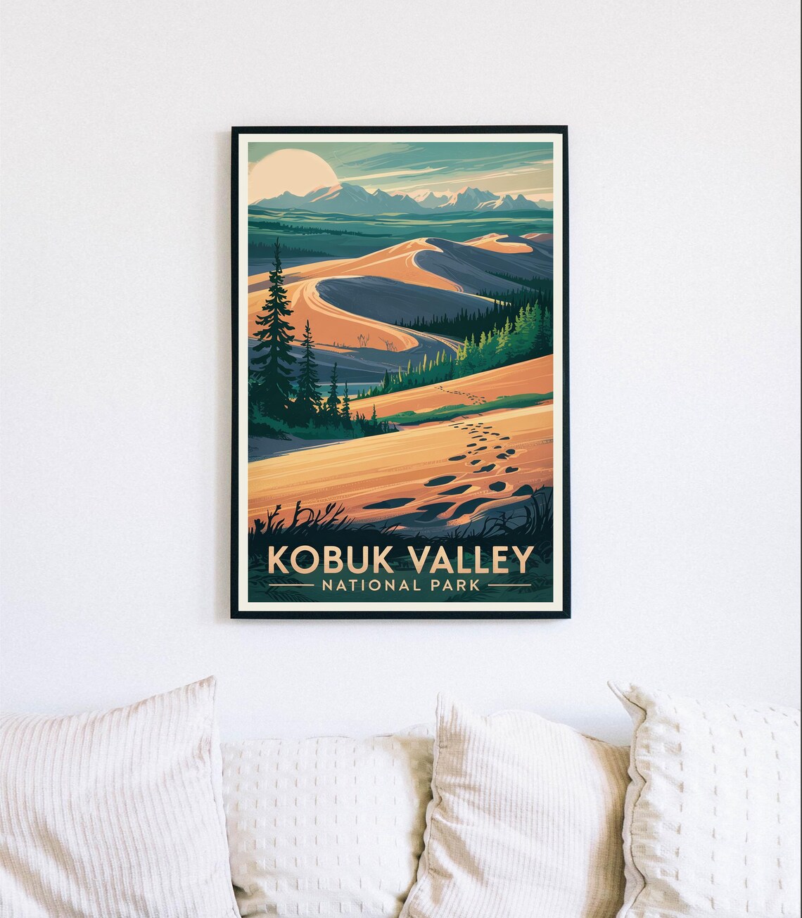 Kobuk Valley National Park Alaska Arctic Sand Dunes Travel Poster
