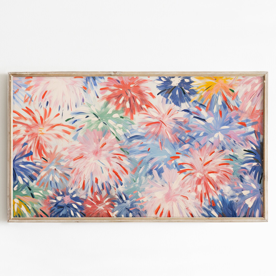 Fireworks Coastal Summer Art Print