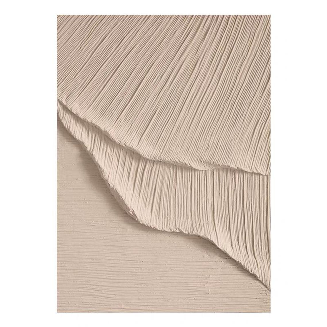 Beige Brown Abstract Ocean Waves Textured Minimalist Painting Poster - Image 3
