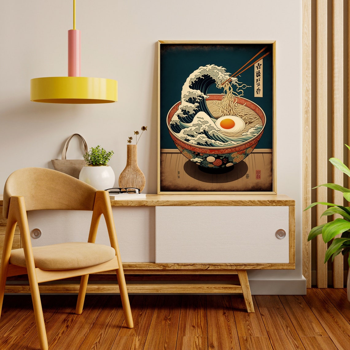 Great Wave Off Kanagawa Ramen Bowl Ukiyo-E Art Print - Image 4