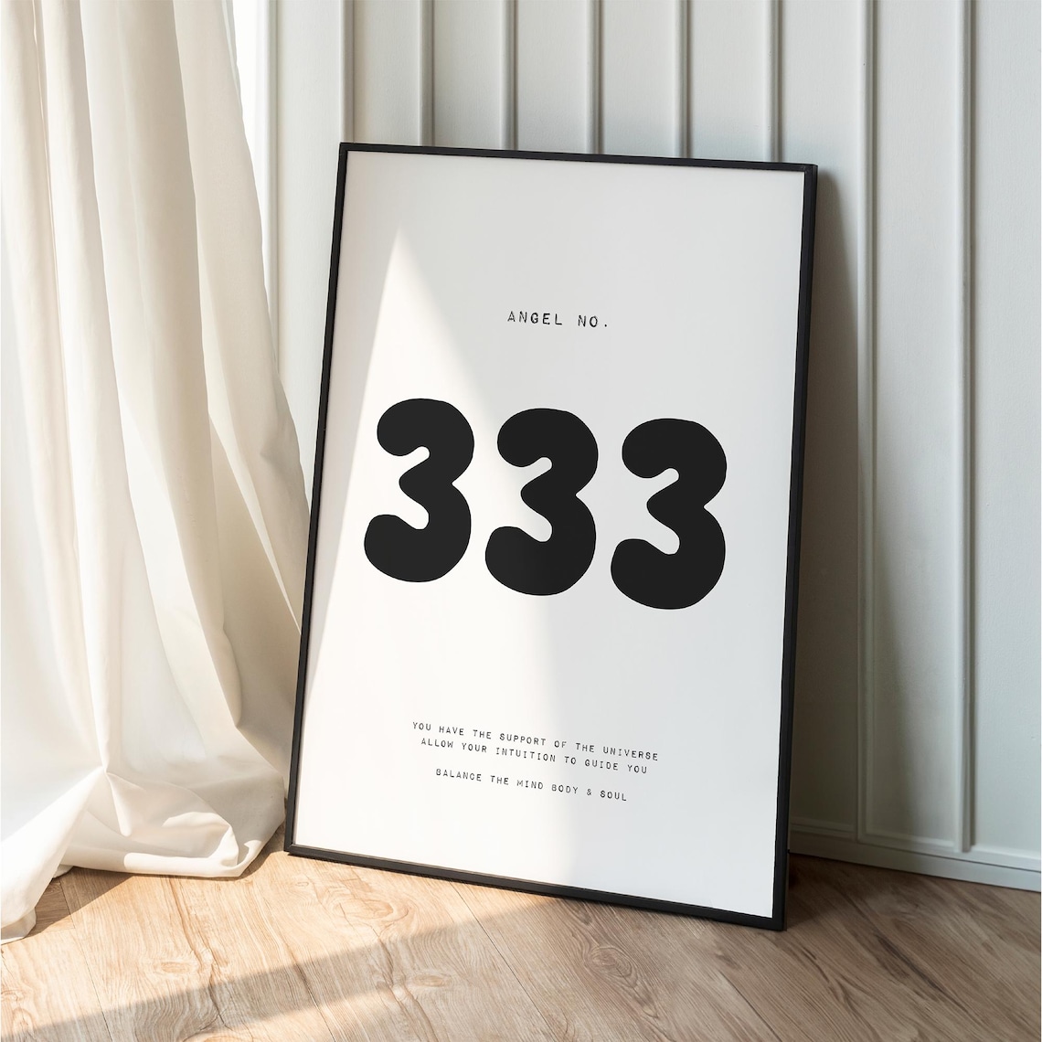 Angel Number 333 Minimalist Spiritual Inspiration Quote Poster