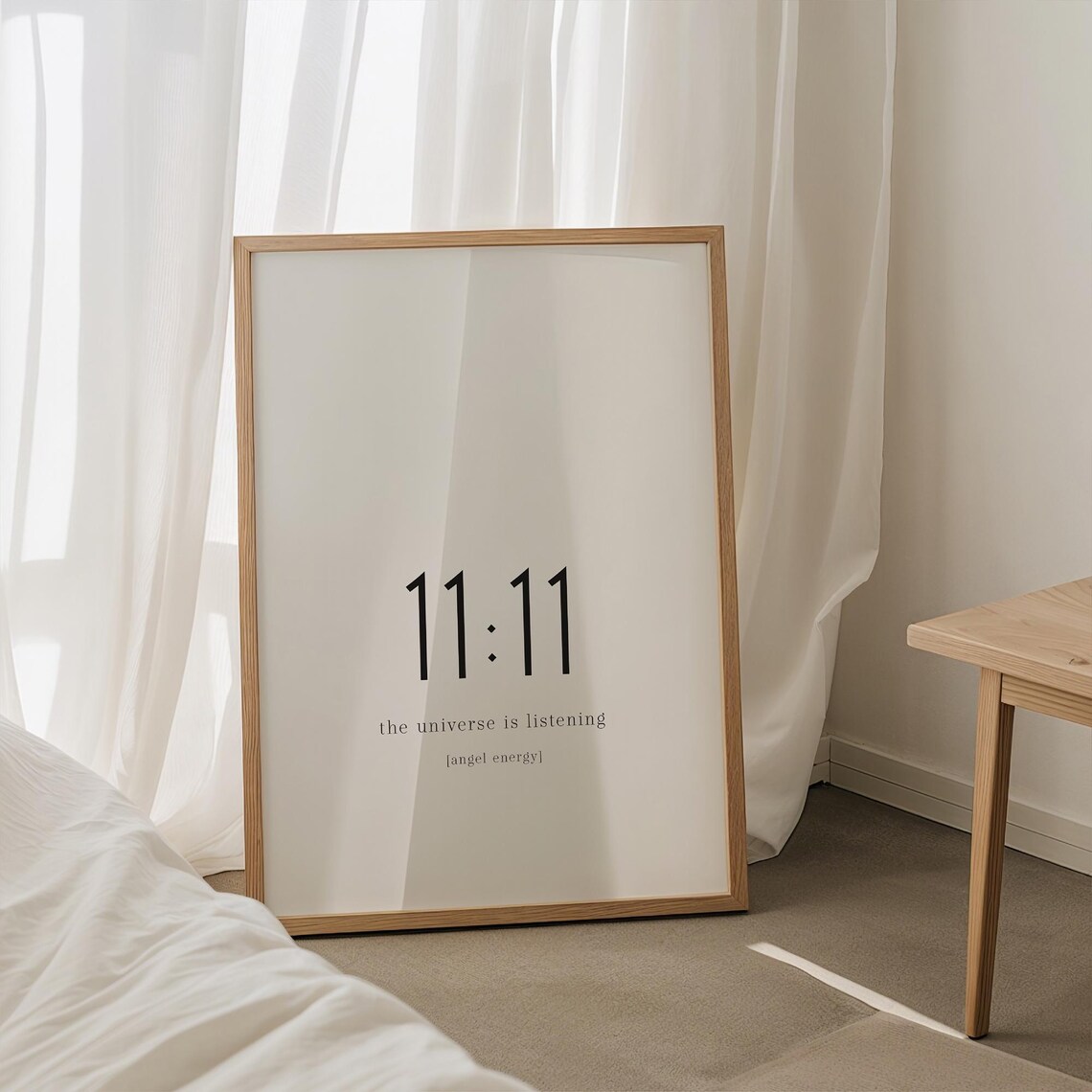 1111 Angel Number Print, Minimalist Spiritual Poster