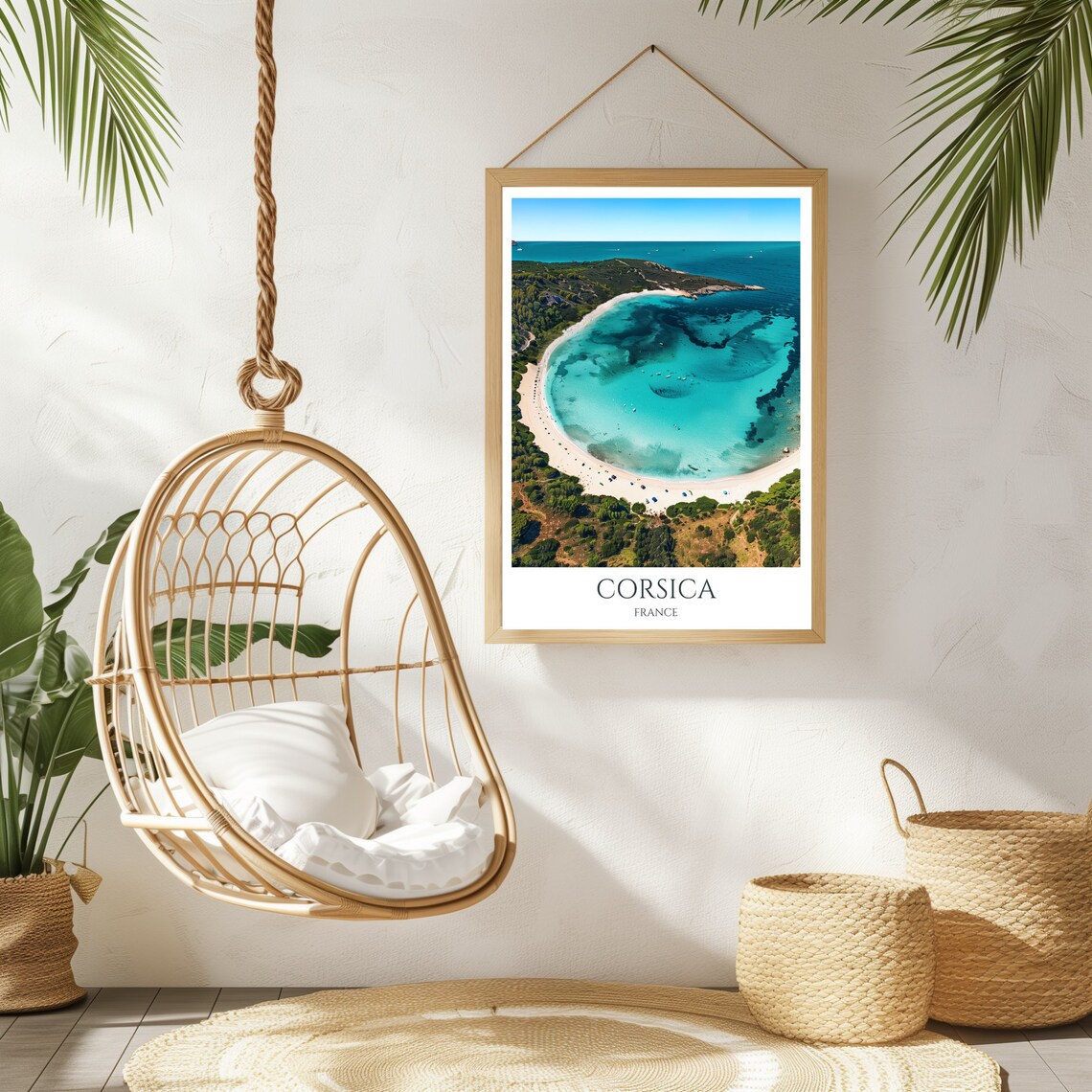 Corsica Travel Poster, French Mediterranean Island - Image 2