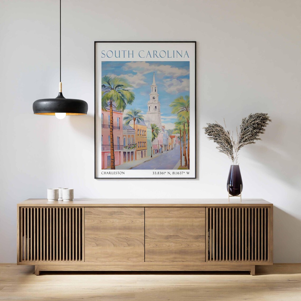 Charleston South Carolina Poster South Carolina Charleston Travel Wall Art Poster Personalised Gift Travel Gifts - Image 2