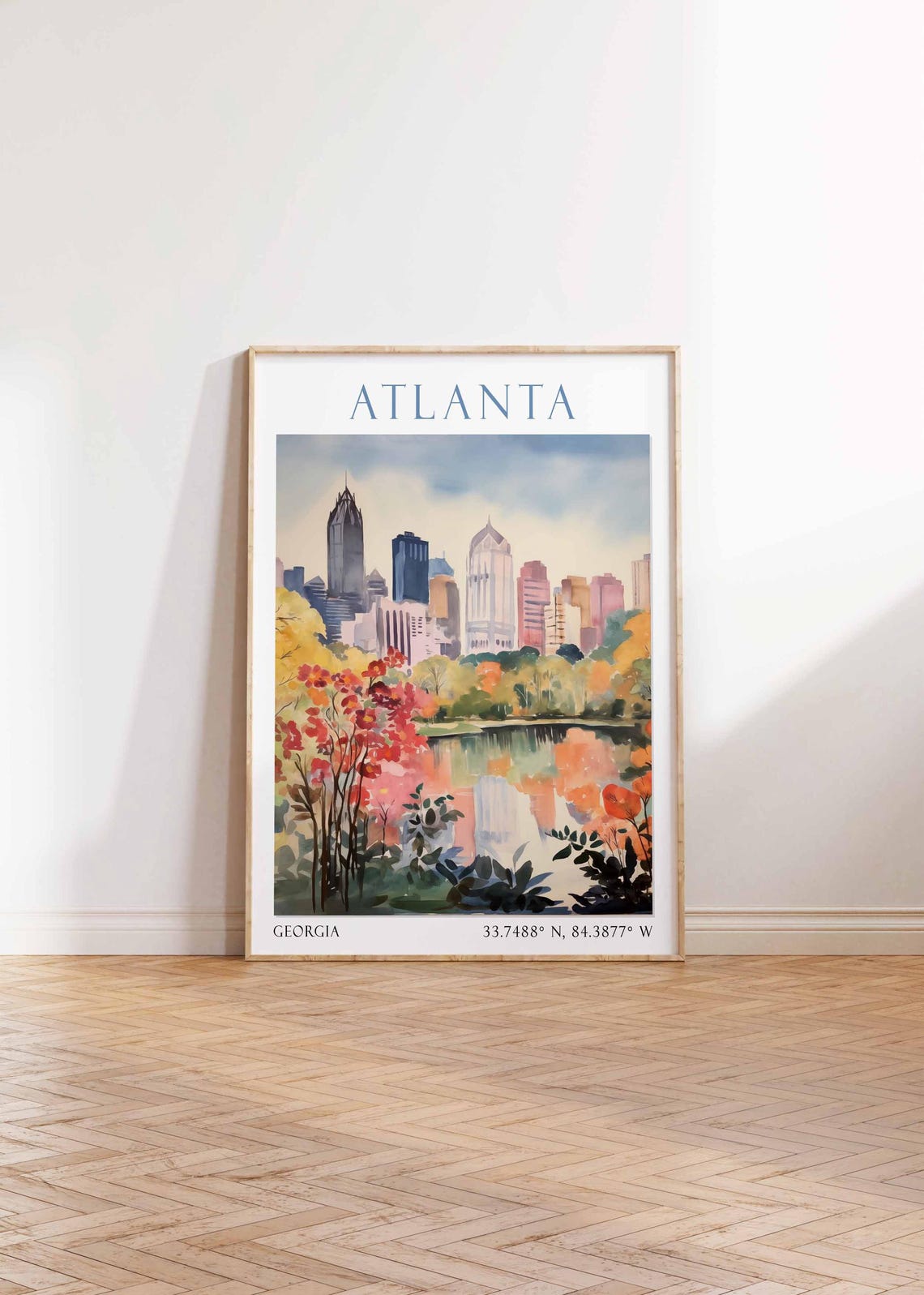 Atlanta Georgia Print Wall Art Atlanta Travel Poster Atlanta Georgia Home Decor Living Room Travel Gift - Image 4