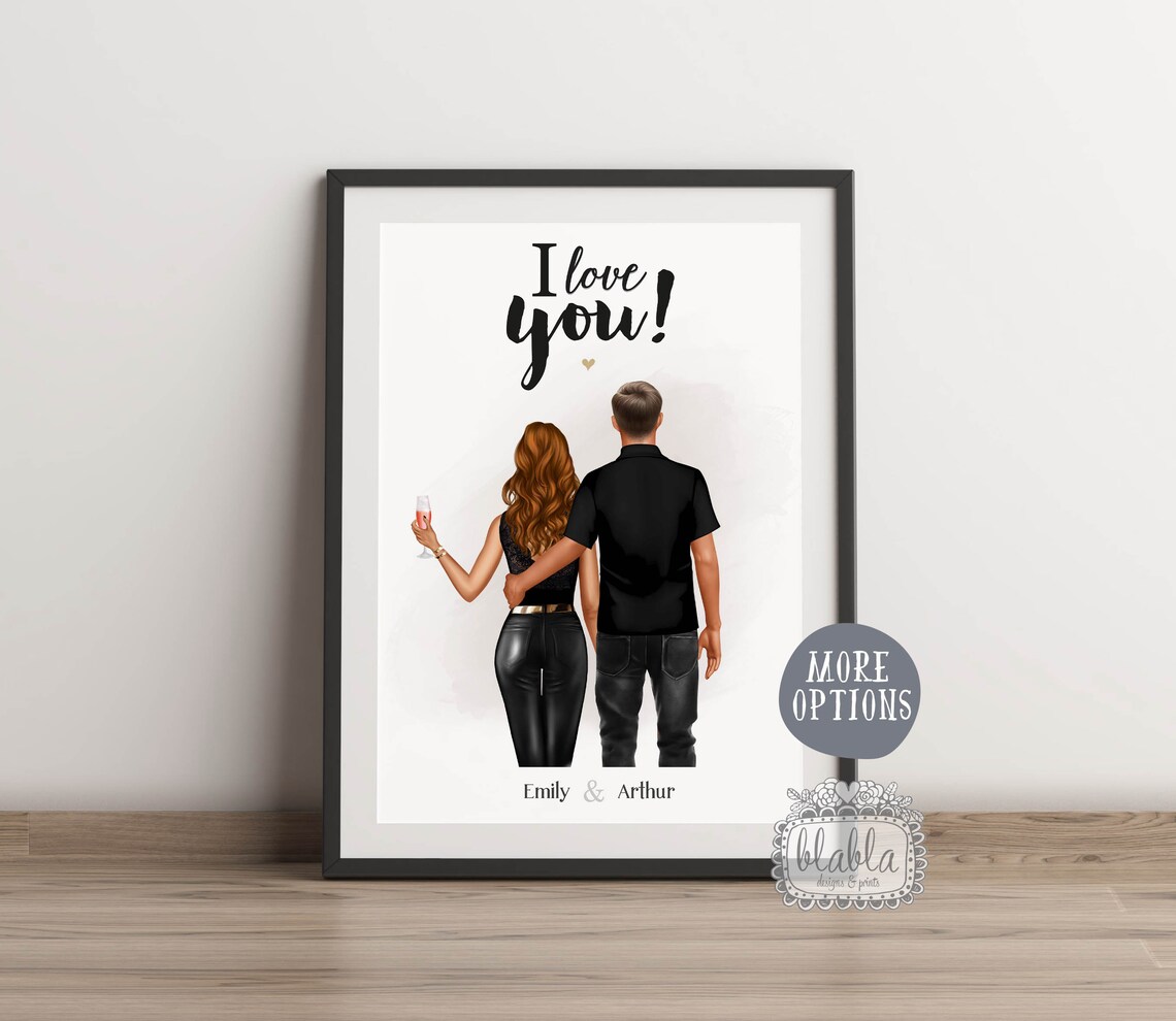 Personalised You Are My Love Couple Toast Anniversary Gift Poster - Image 2