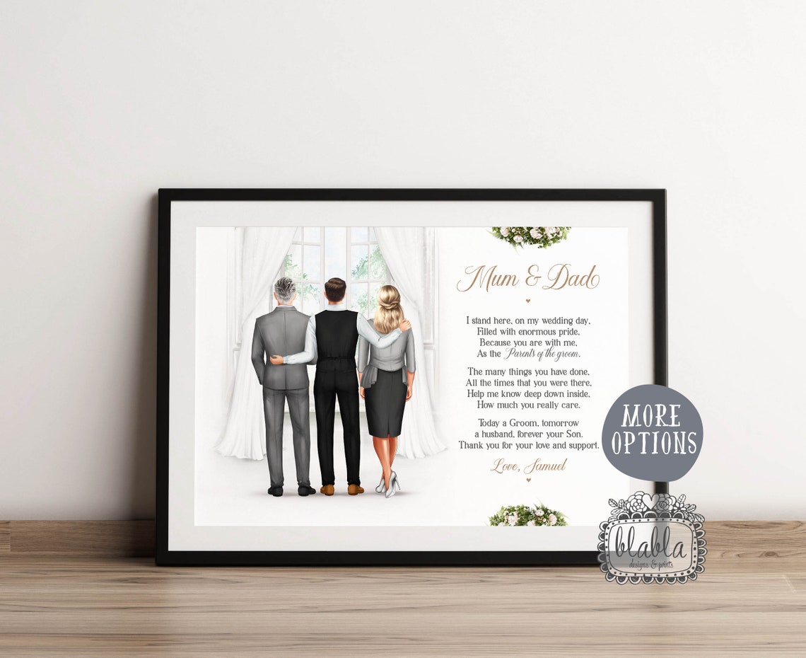 Mother and Father of the Bride Wedding Day Poem Keepsake Poster - Image 2