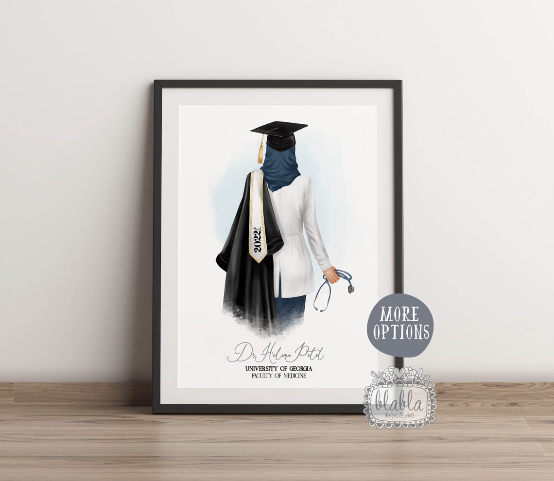 Personalised Doctor Graduation Gift Medicine Faculty Gown Proud Poster - Image 2