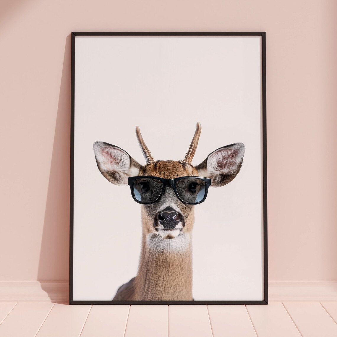 Deer in Sunglasses Funny Animal Art Print - Image 3