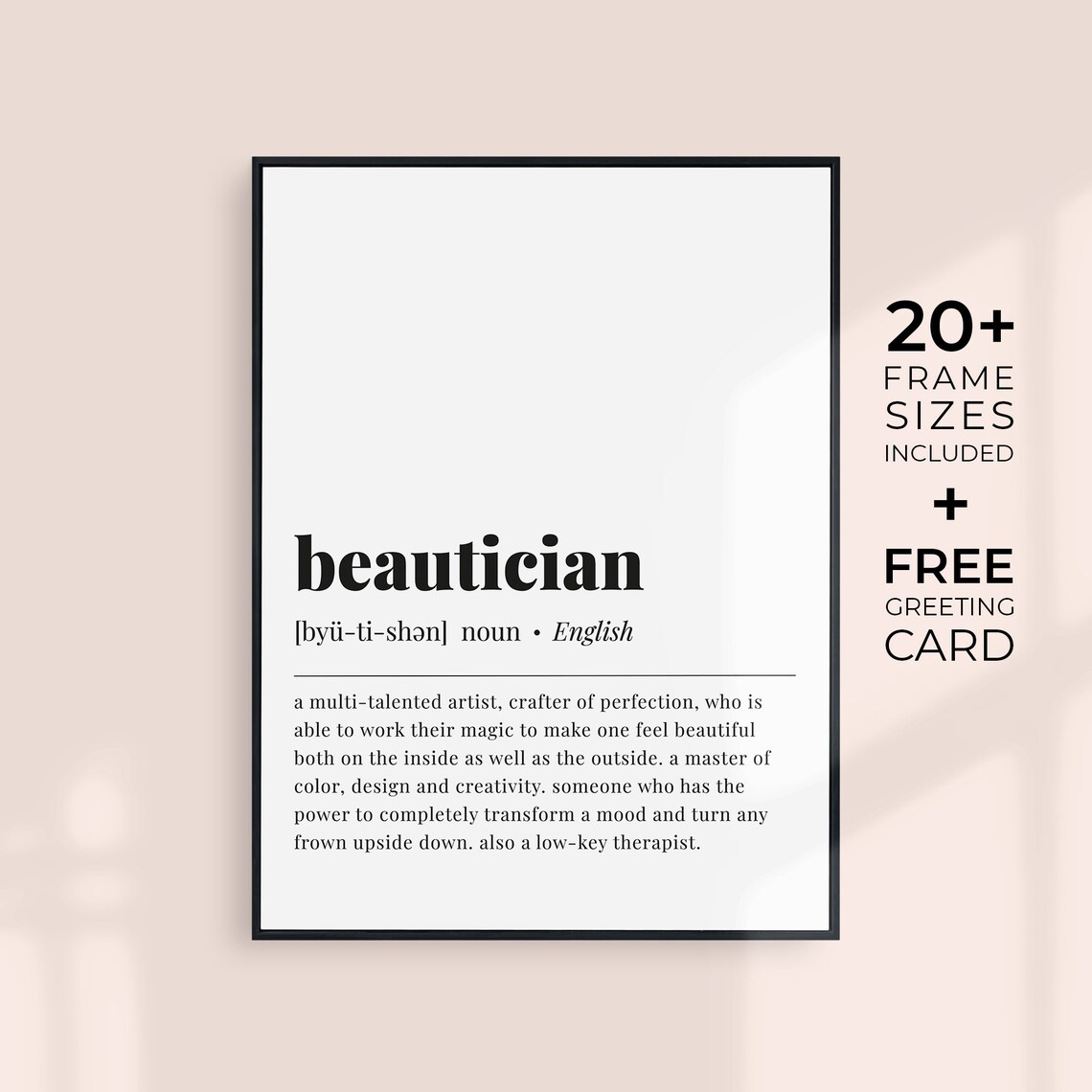 Beautician Definition Art Print, Beauty Salon Decor - Image 3