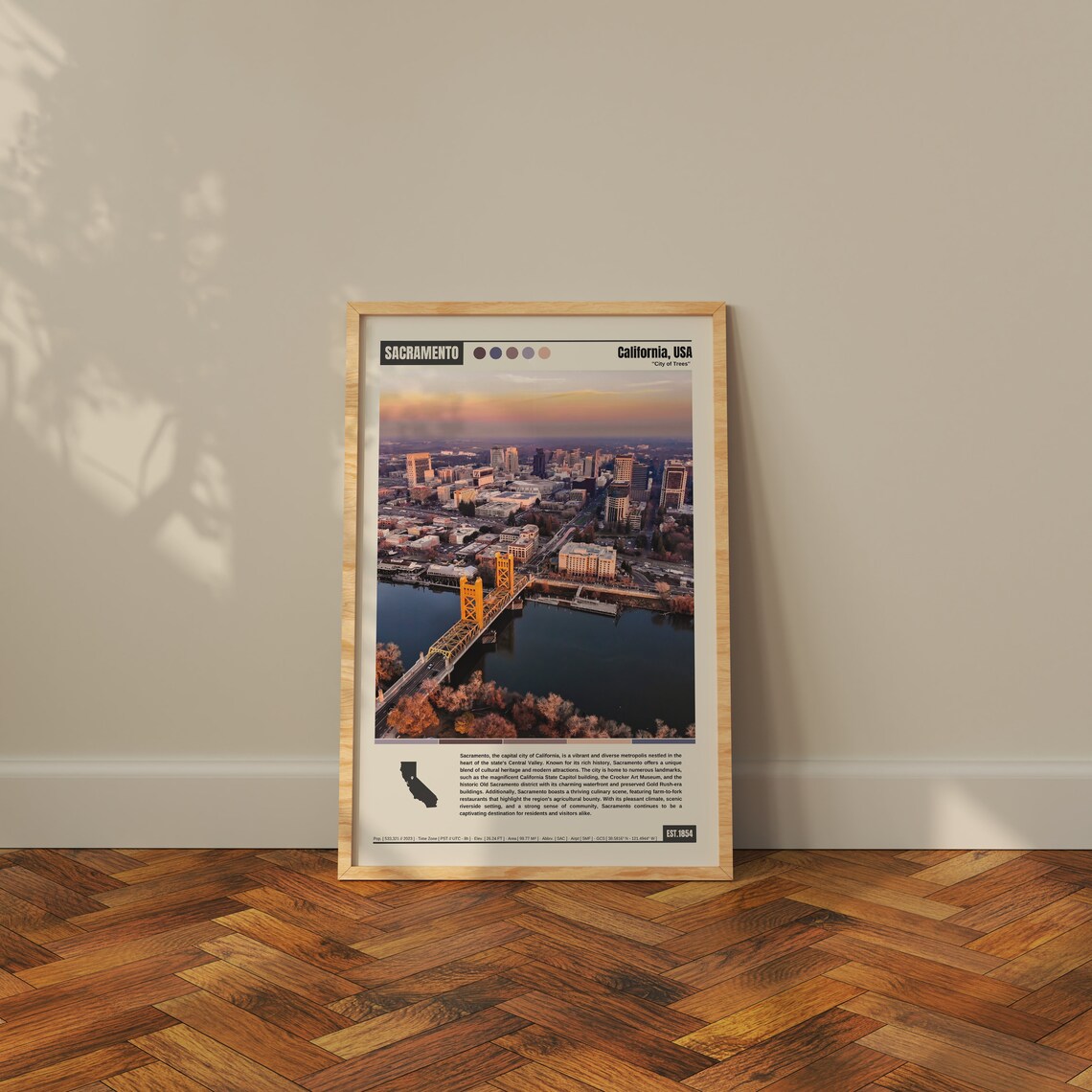 Sacramento Travel Poster, California City Art Print - Image 3
