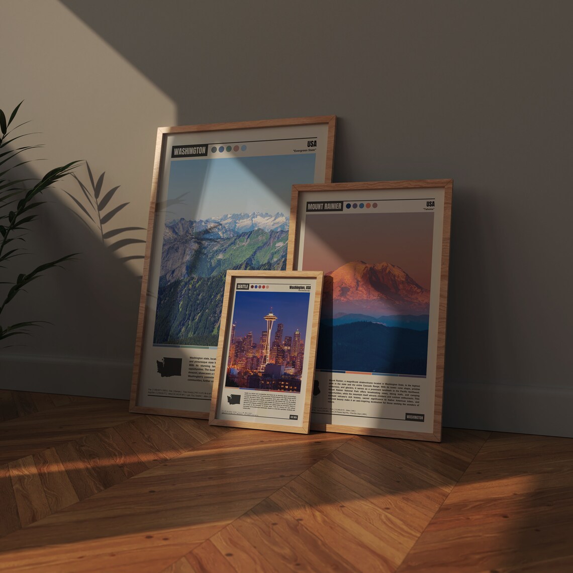 Seattle Travel Poster, Skyline and Map Art Print - Image 4