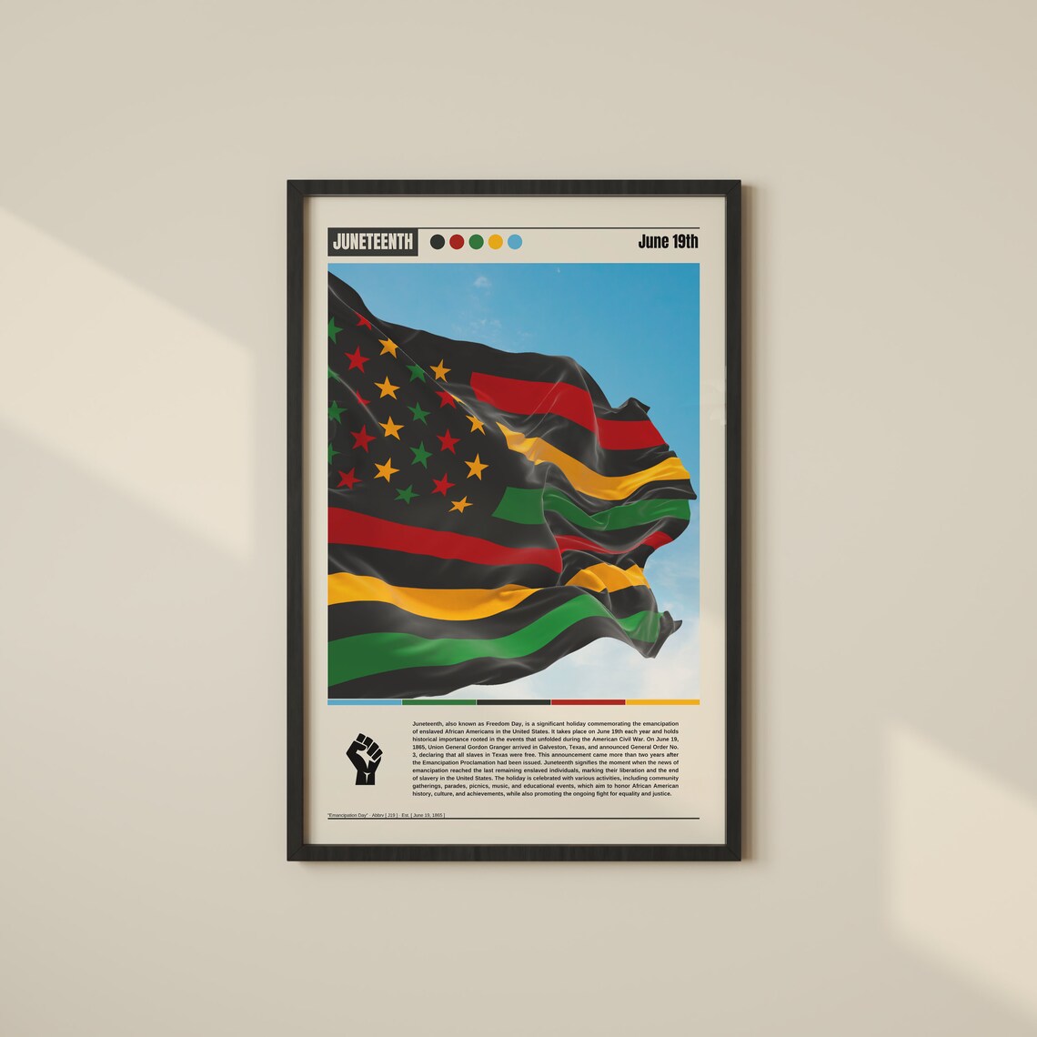 Juneteenth Art Print, Juneteenth Wall Decor Poster
