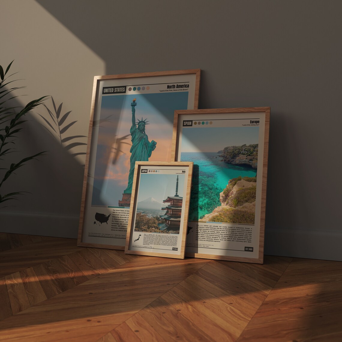 Japan Land of the Rising Sun Pagoda with Mount Fuji View Poster - Image 2