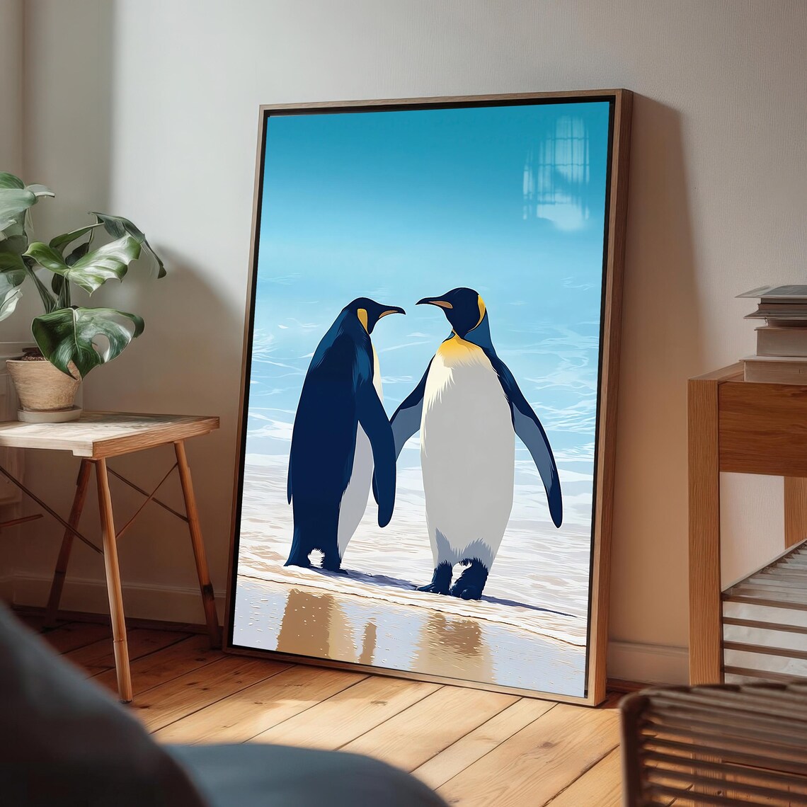 Emperor Penguin Illustration, Coastal Animal Art Print - Image 3