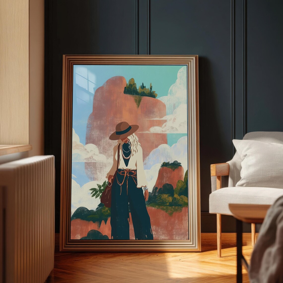 Contemporary Female Figure In Landscape, Bohemian - Image 5