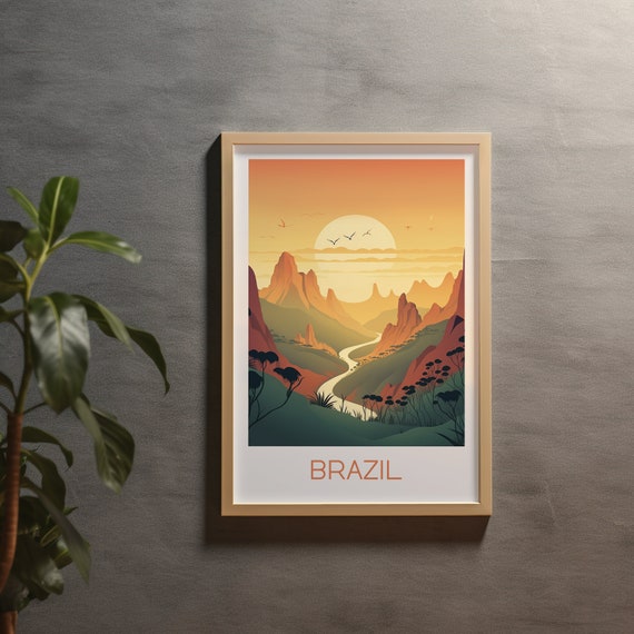 Brazil Poster Downloads Travel Art Poster Print Art Wall Art Home Decor Holiday Gift Gifts For Her Gifts For Him