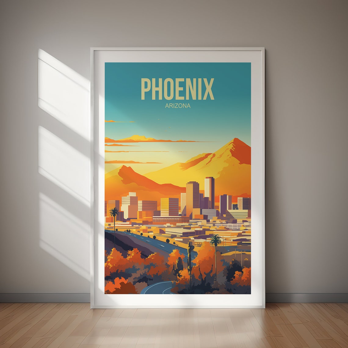 Phoenix Poster Wall Art Wanderlust Gift Holiday Travel Gift Gift For Her Gift For Him Holiday Gift