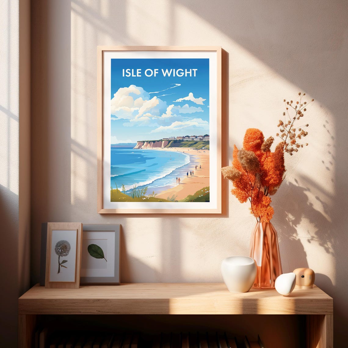 Isle of Wight England Coastal Cliffs Beach Seascape Travel Poster - Image 2