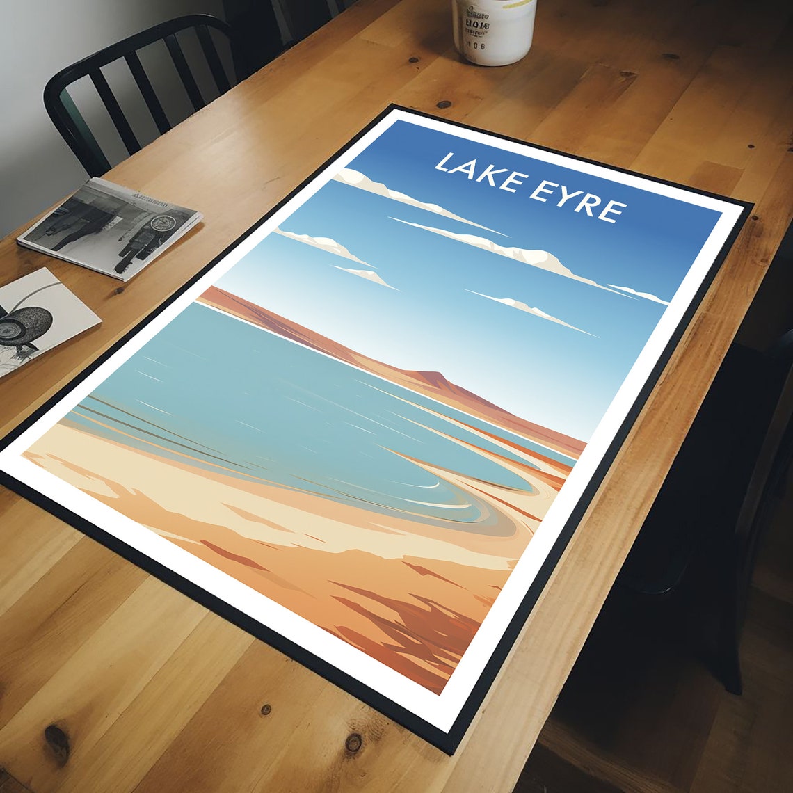 Lake Eyre Australia Outback Desert Salt Lake Shoreline Travel Poster - Image 2