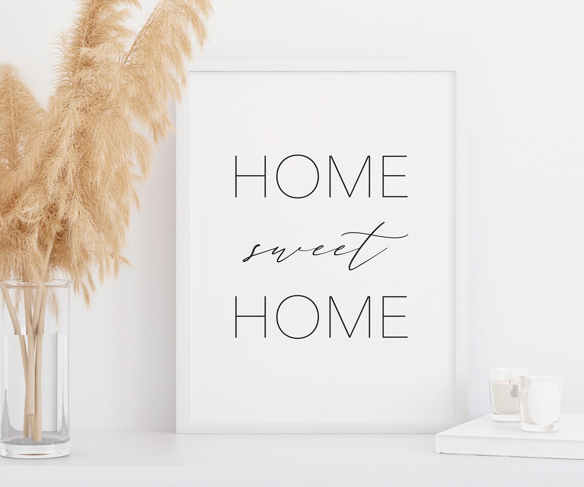 Sweet Home Inspirational Quote Poster, Scandinavian Decor - Image 4