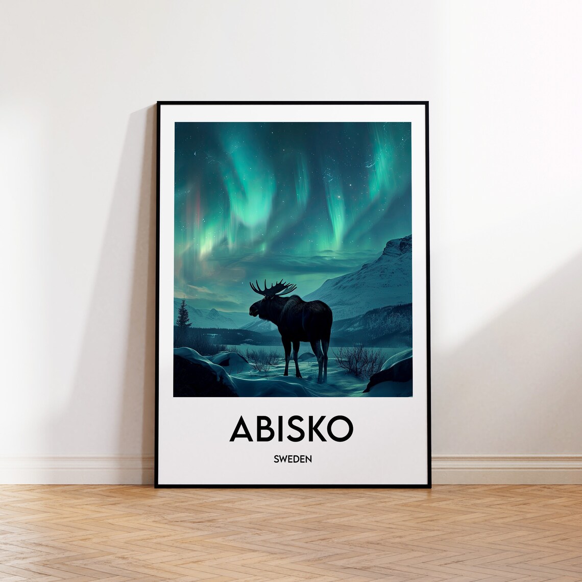 Abisko Vintage Travel Poster, National Park Art Print