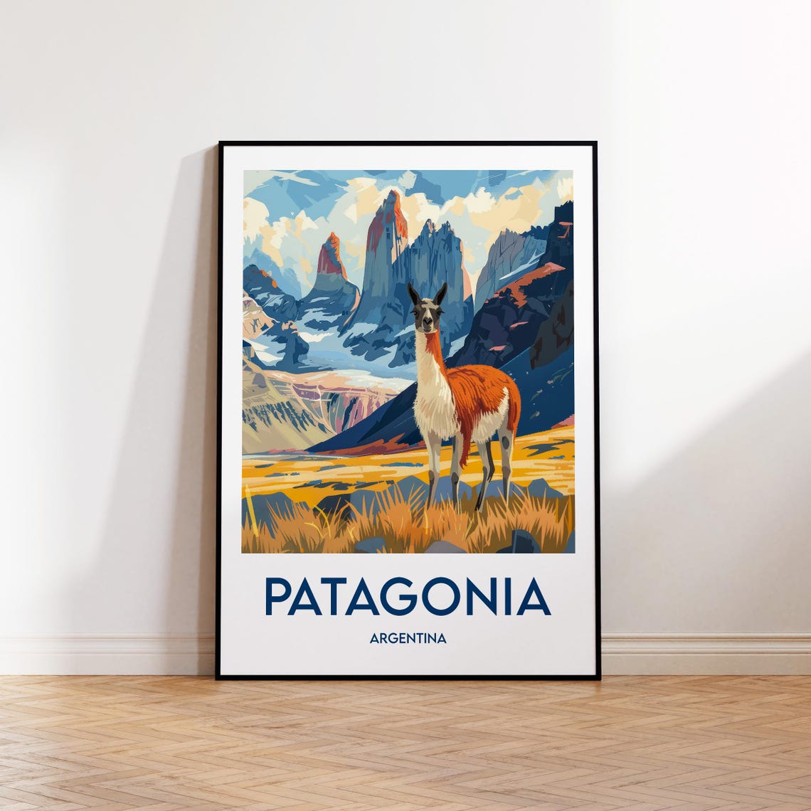 Argentina Chile Travel Poster Print