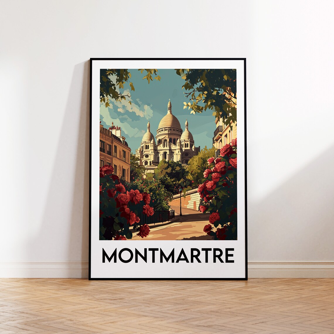 Montmartre Paris Vintage Travel Poster