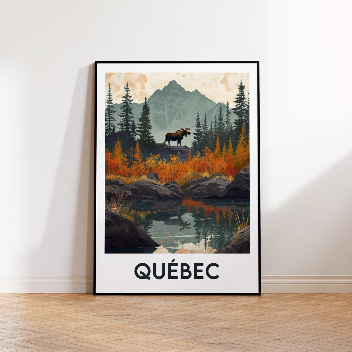 Canada Vintage Travel Poster, Customizable Art Print