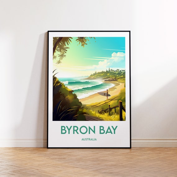 Byron Bay Poster Print Gift Australia