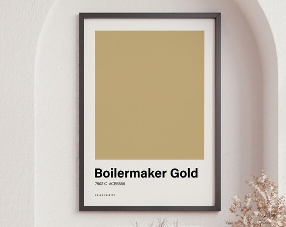 Boilermaker Gold Color Poster Print Great Color Scheme Trending Colour Print Nordic Poster Art Complementary Wall Poster