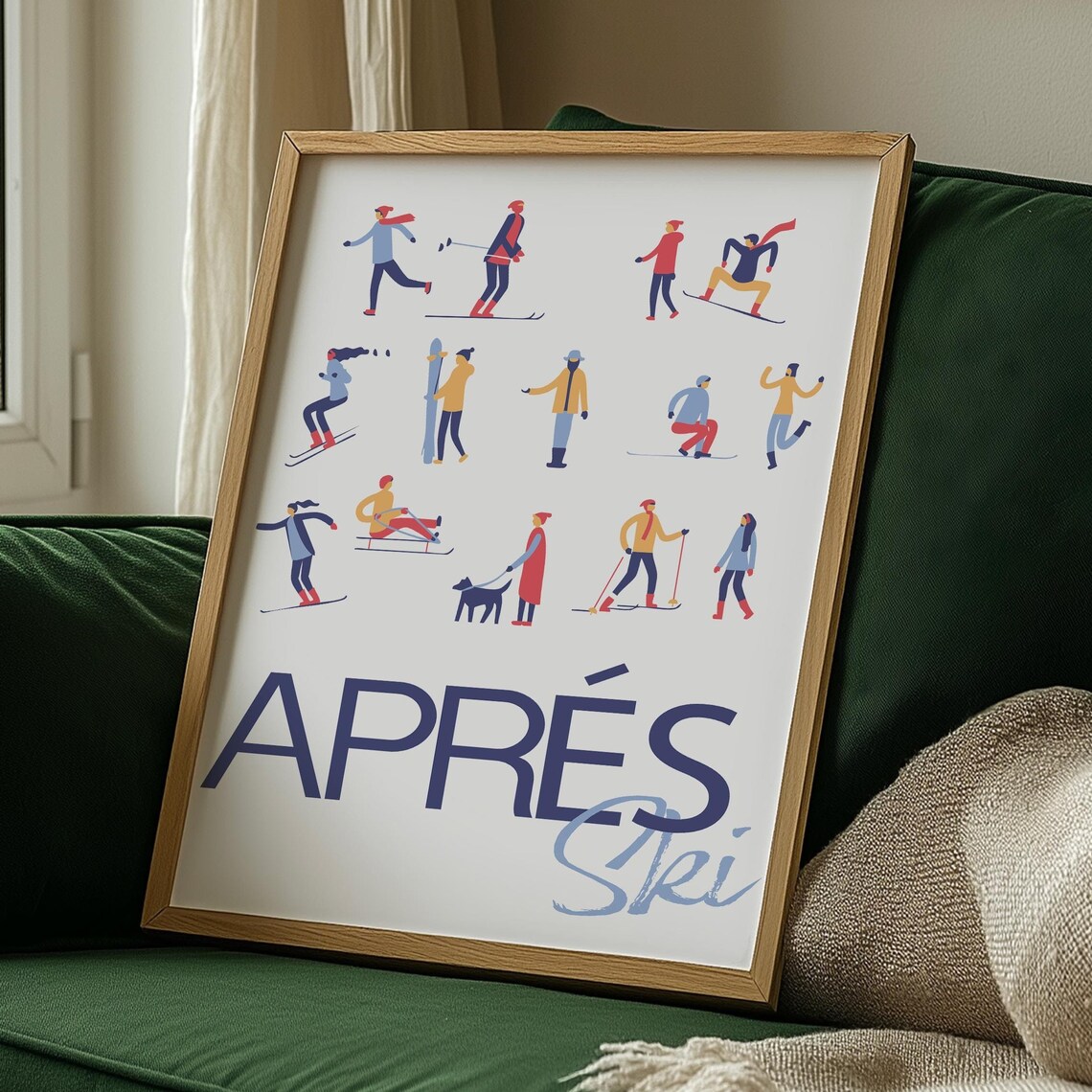 Après Ski, Fun Winter Ski Poster, Vintage - Image 2