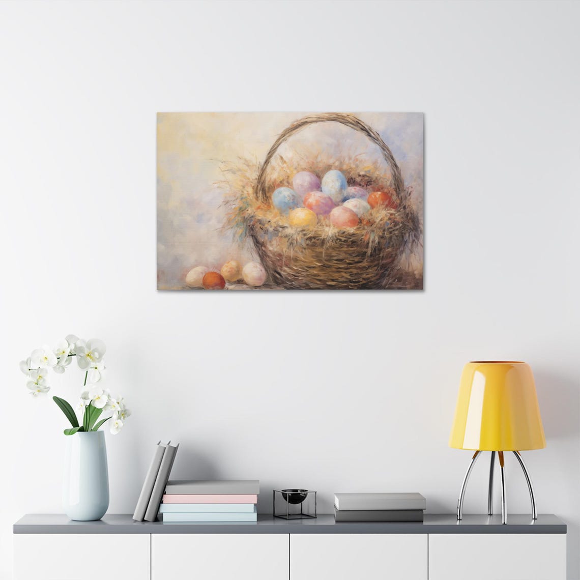 Pastel Easter Eggs Wicker Basket Spring Holiday Decor Art Poster - Image 7