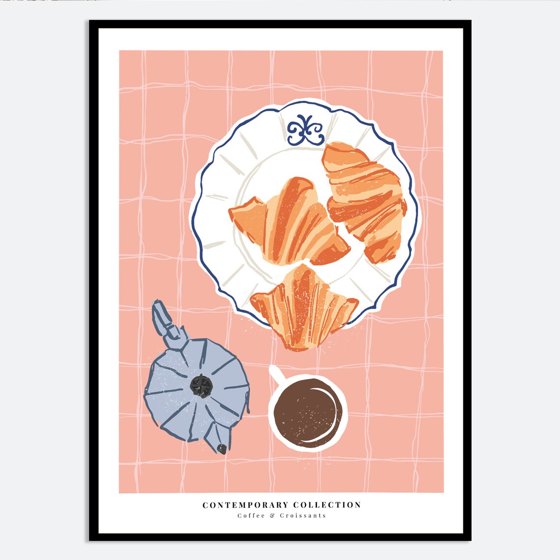 Coffee Croissant Afternoon Tea Food Lover Art Print