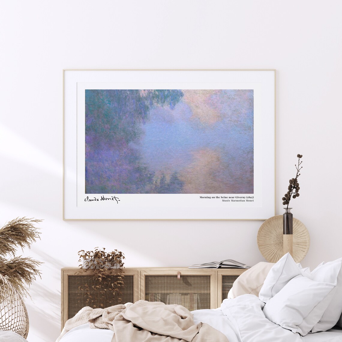 Monet Morning On The Seine Near Giverny Vintage Art Print - Image 2