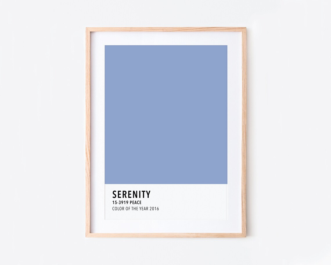 Serenity 15-3919 Peace Baby Blue 2016 Color of the Year Print