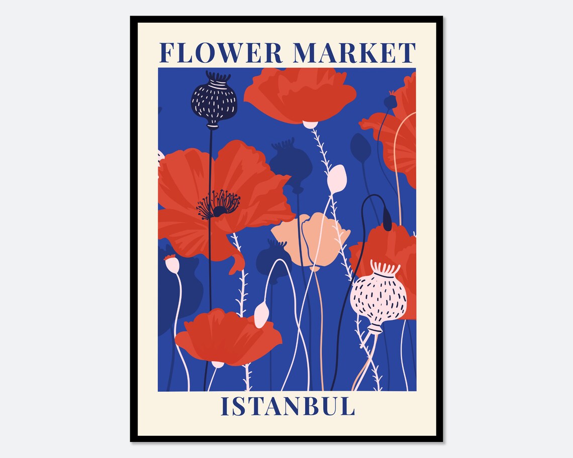 Istanbul Flower Market Botanical Art Print