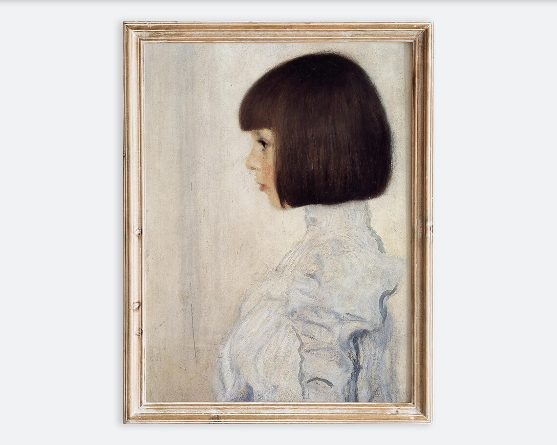 Portrait Of Helene Klimt Vintage European Art Print