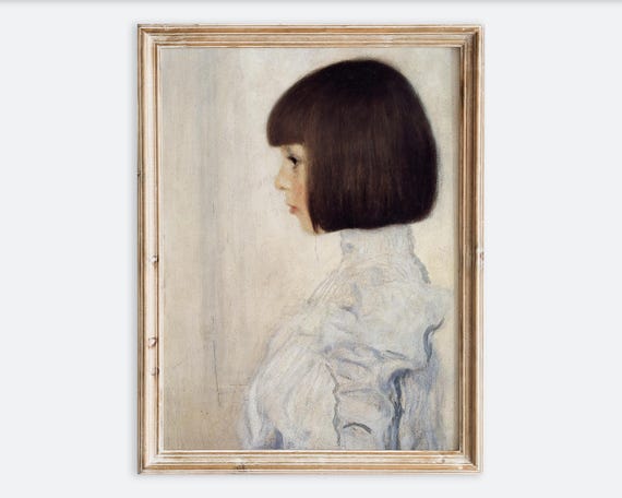 Portrait Of Helene Klimt Vintage European Art Print