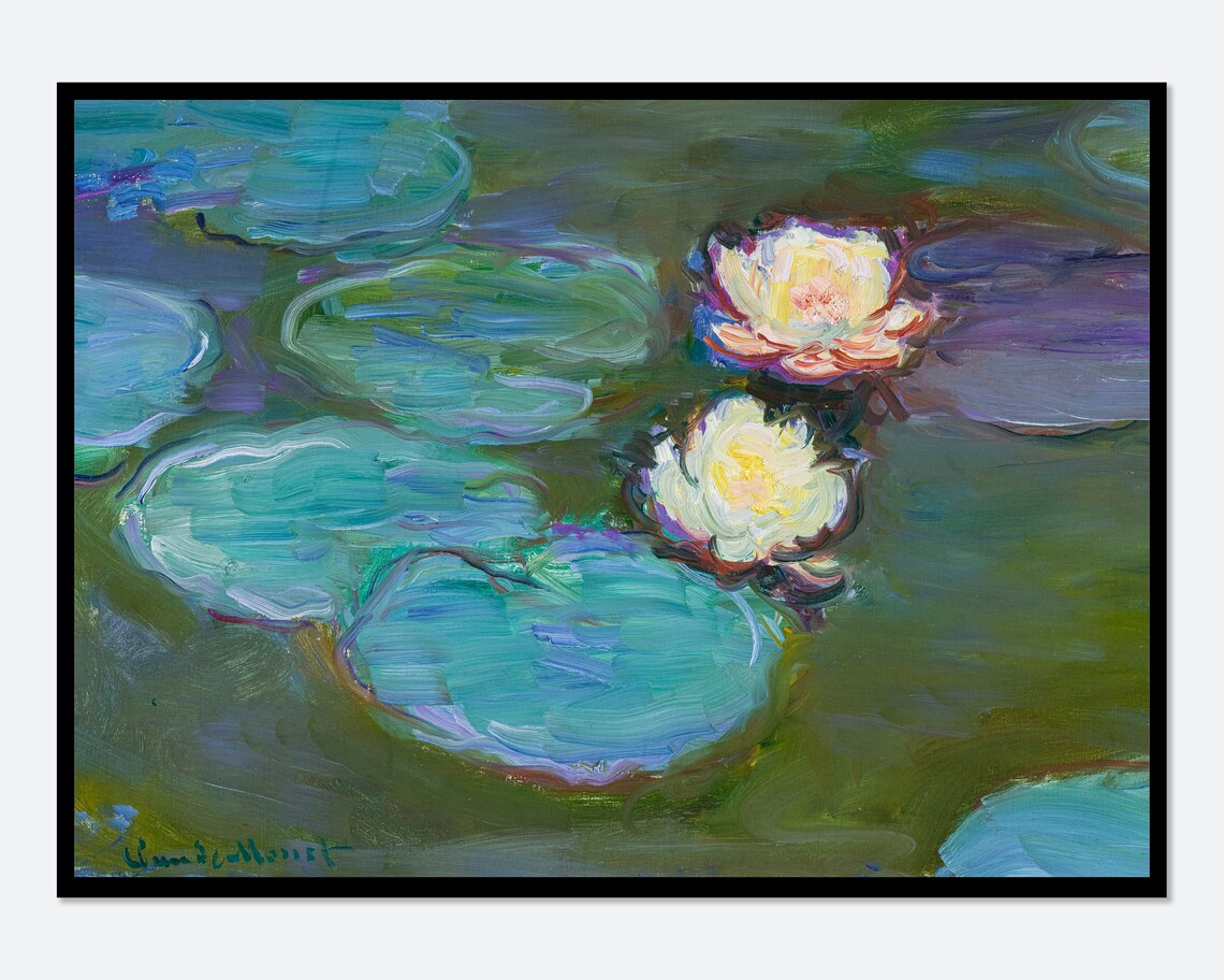 Monet Nympheas Vintage Exhibition Poster Art Print