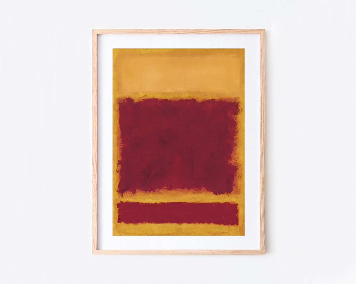 Mark Rothko Composition 1958 Red Gold Color Field Art Poster